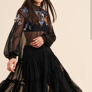 Free People Sheer Delight Maxi Top